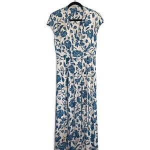 Soma Blue and White Floral Maxi Dress